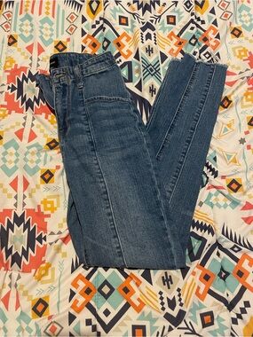 Almost Famous Dark Blue High-Rise Straight Jeans